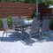 Cosco Outdoor Living Paloma Steel Patio Dining Chairs, Charcoal 6PK 88645CHCE - alternate 2